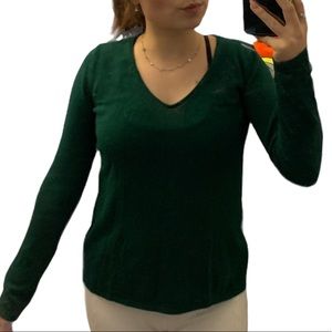 Old Navy Green V-Neck Sweater